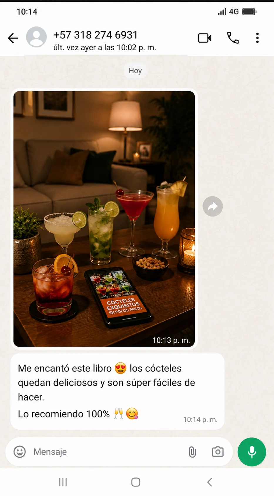 Comentario sobre lo fáciles que son las recetas del ebook